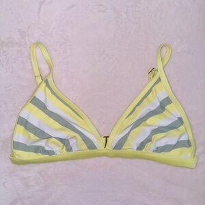 Kona Sol Multicolor Stripe Halter Bikini Top size large